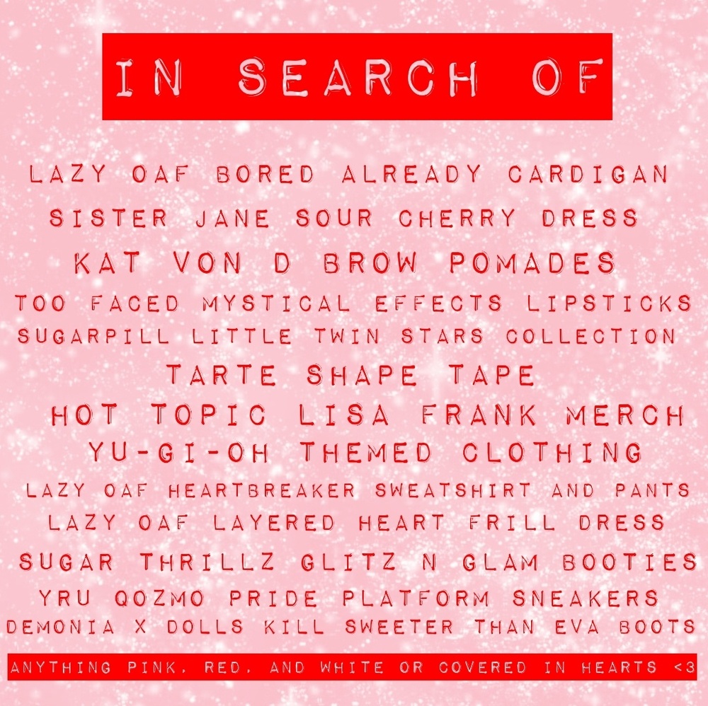 ISO (IN SEARCH OF) LIST